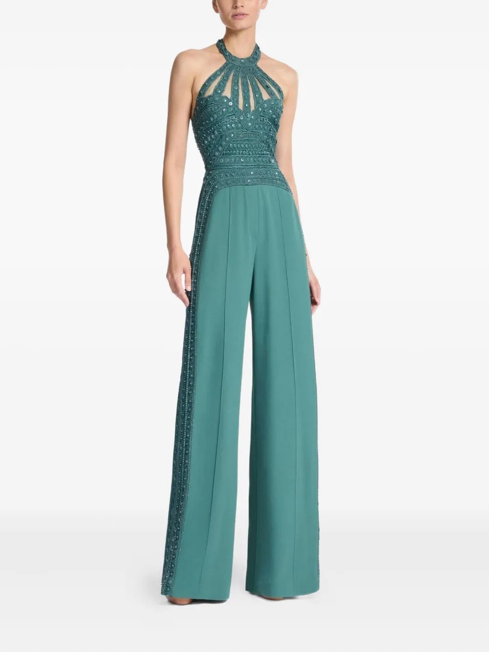 Elie Saab beaded jumpsuit - ブルー Elie Saab beaded jumpsuit - ブルー