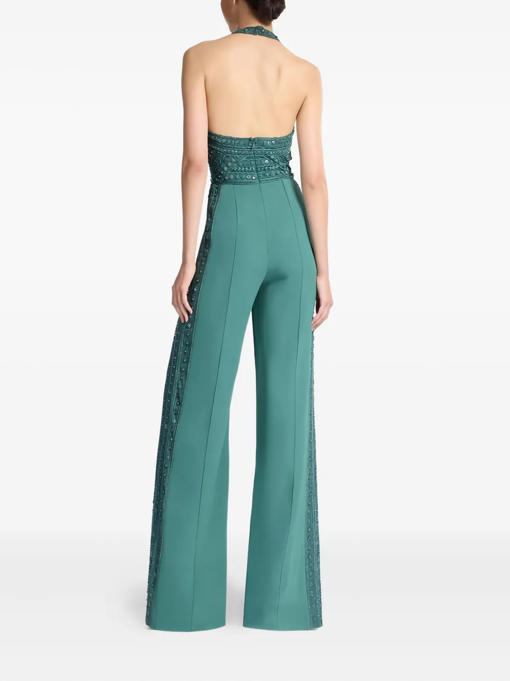 Elie Saab beaded jumpsuit - Blauw