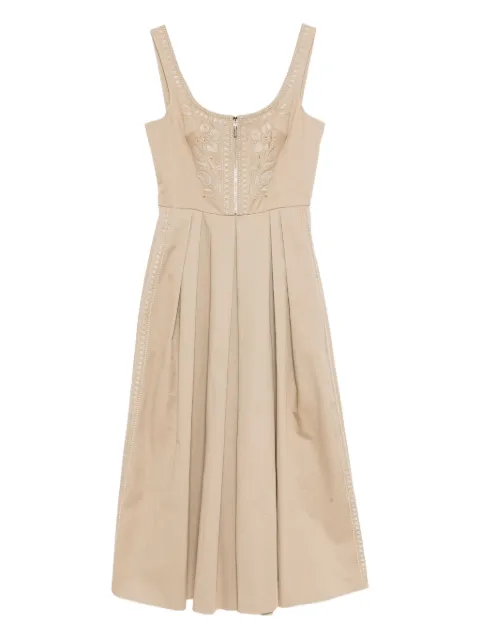 Elie Saab robe en gabardine à broderies