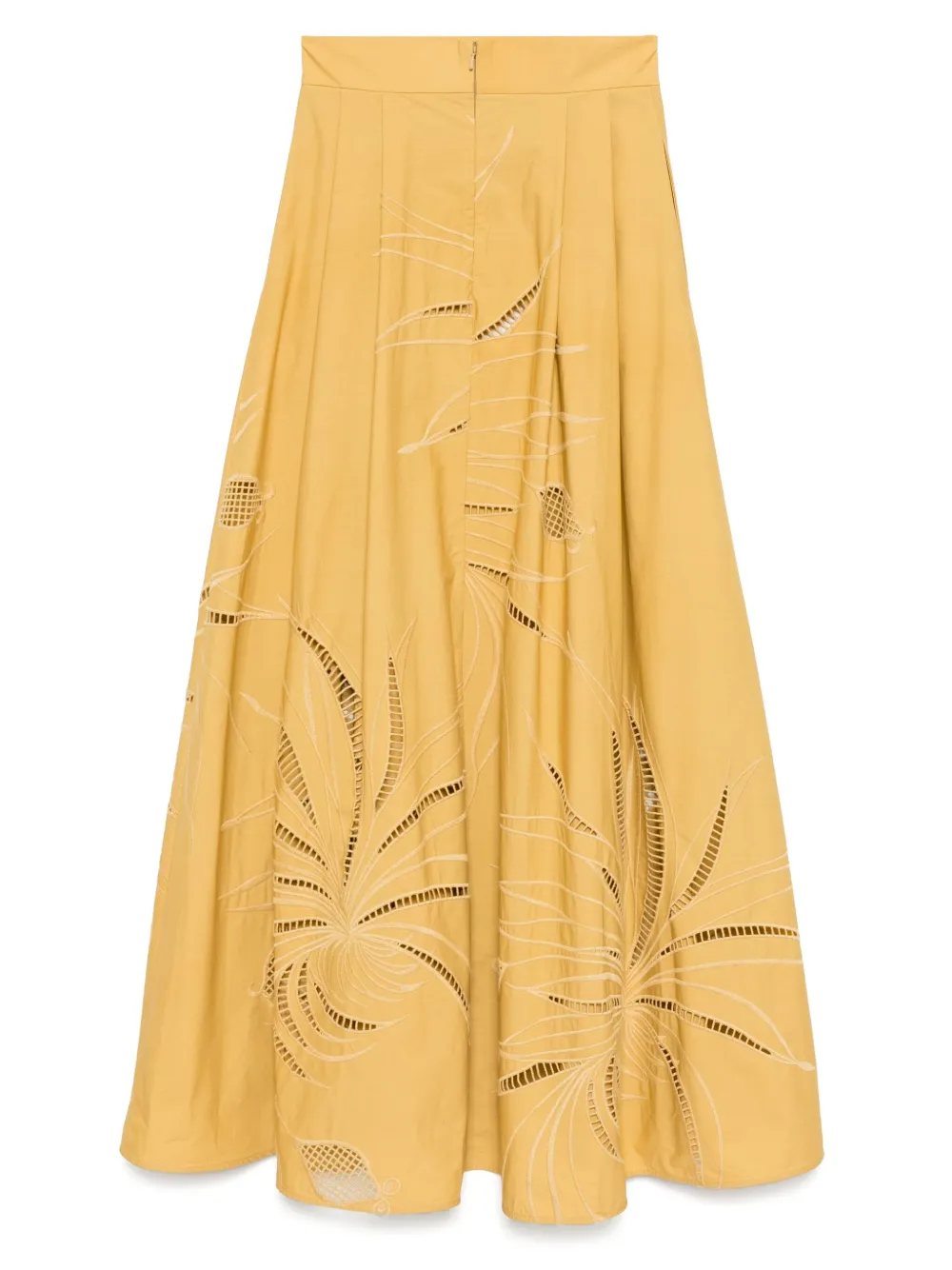 Elie Saab Midi-rok met borduurwerk - Goud