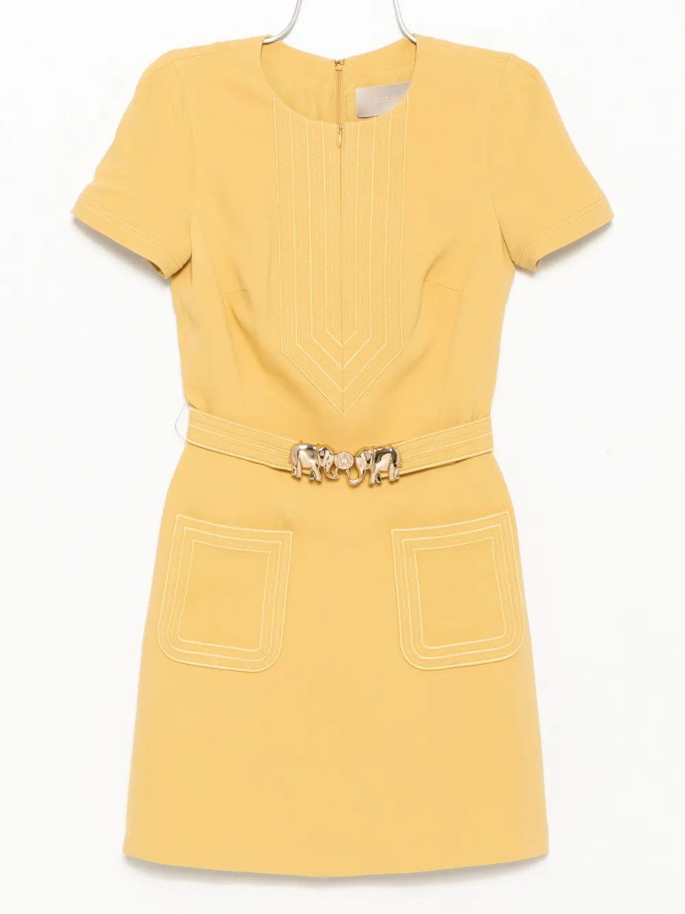 Elie Saab Elephant-buckle Short Dress