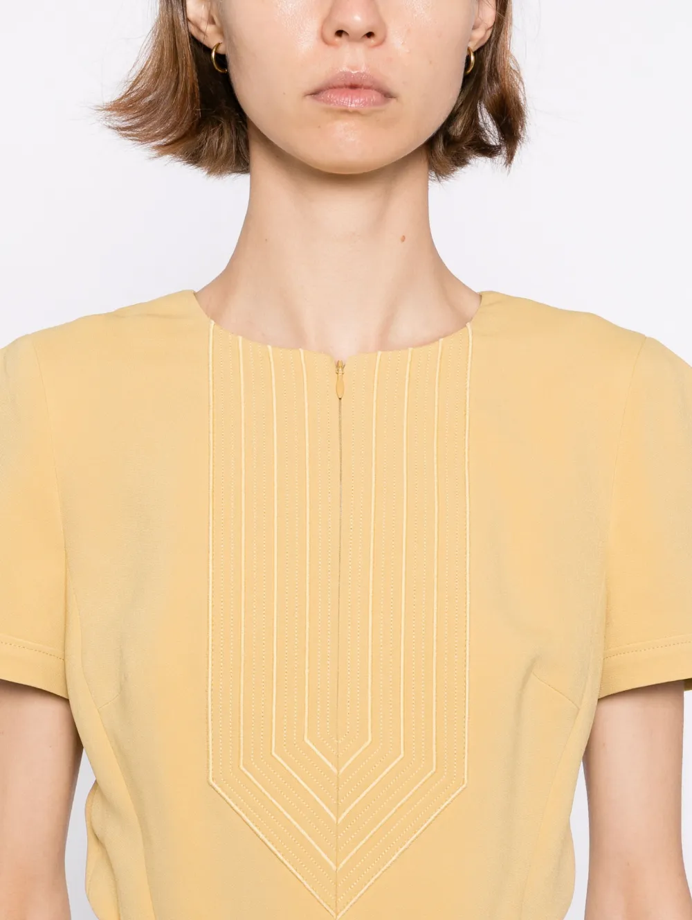 Elie Saab Mini-jurk met olifantgesp Beige