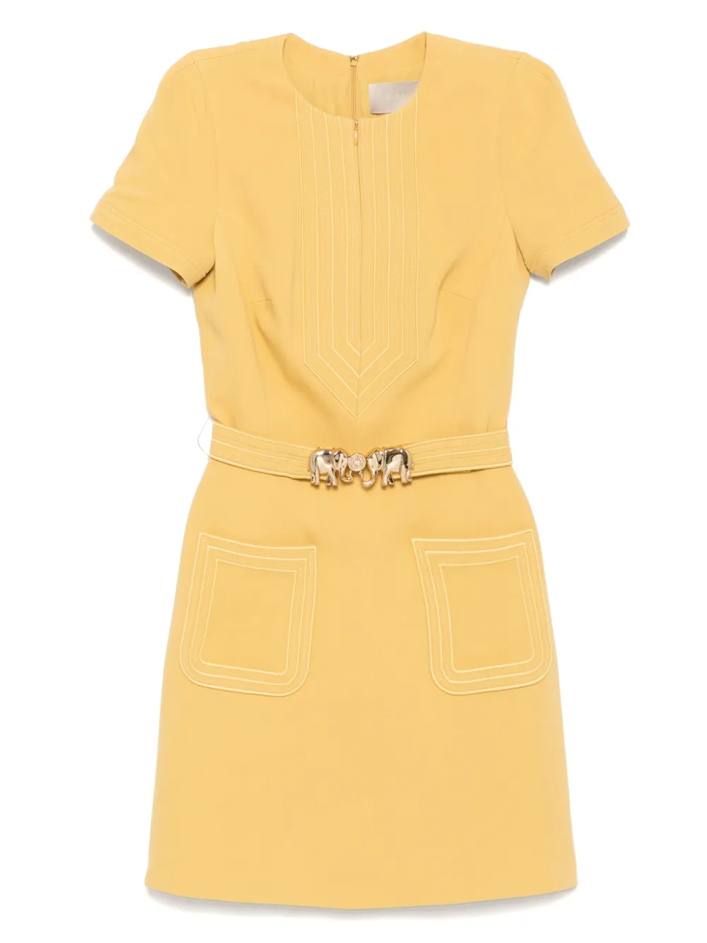 Elie Saab Mini-jurk met olifantgesp Beige