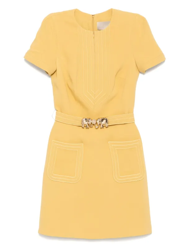 short dresses elie saab Elie Saab elephant-buckle Short Dress | Neutrals