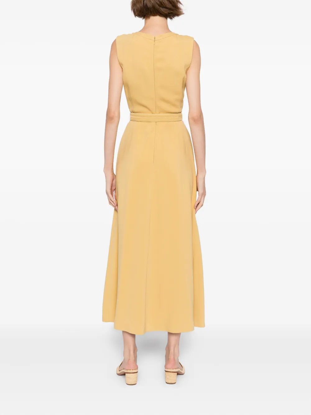 Elie Saab Midi-jurk met olifantgesp Beige