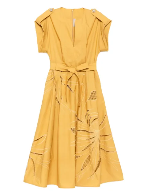 Elie Saab embroidered midi dress
