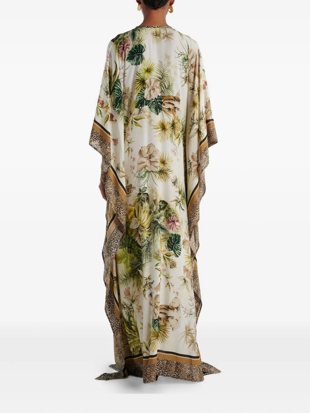 Elie Saab Savannah maxi-jurk met bloemenprint Beige