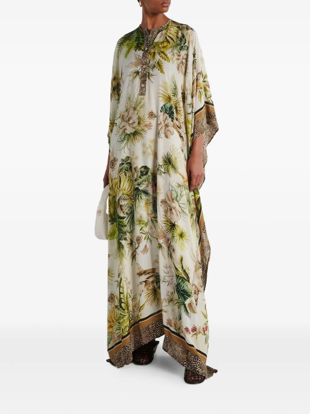 Elie Saab Savannah maxi-jurk met bloemenprint - Beige