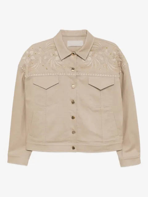 Elie Saab embroidered gabardine jacket