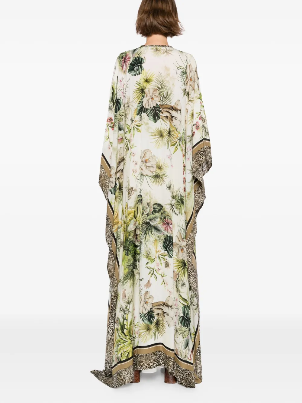 Elie Saab Chiffon tuniek met print Groen