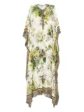 Elie Saab savannah-print chiffon kaftan - Green