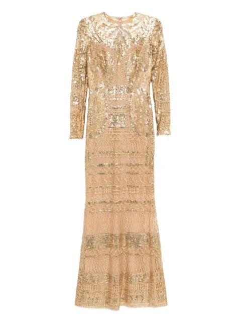 Elie Saab embroidered tulle long dress