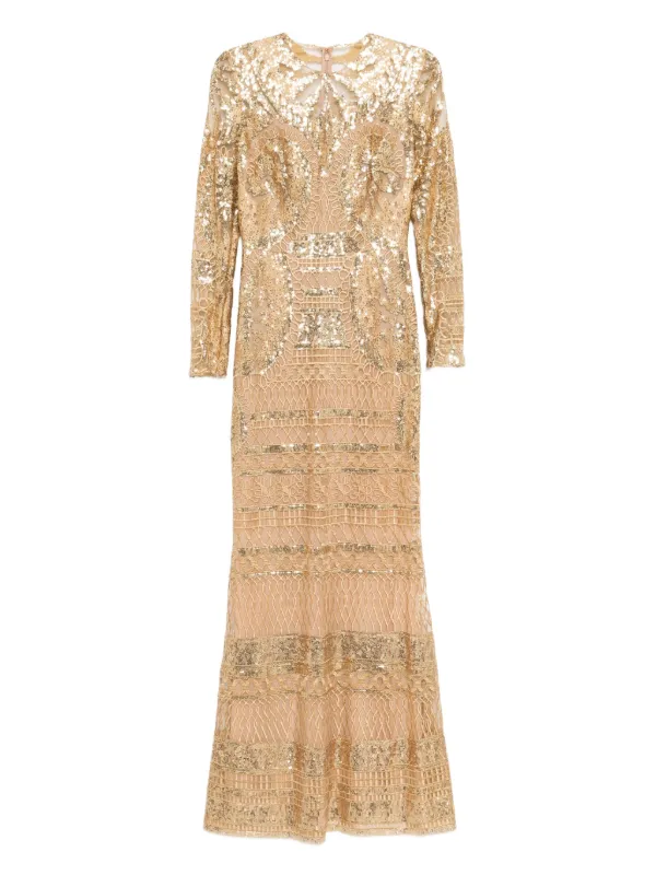 elie saab garden embroidered dress Elie Saab Floral Embroidered Tulle Gown – Runway Catalog main image 1