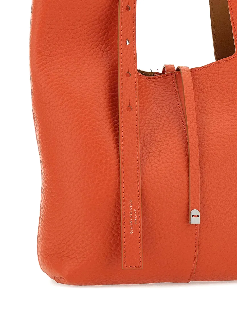 GIANNI CHIARINI Leren schoudertas Oranje