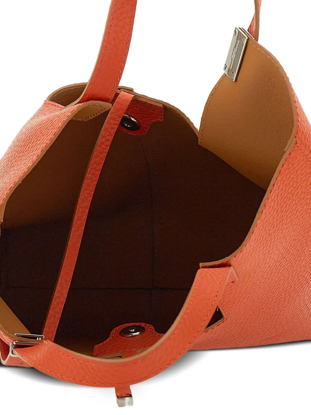 GIANNI CHIARINI Leren schoudertas Oranje
