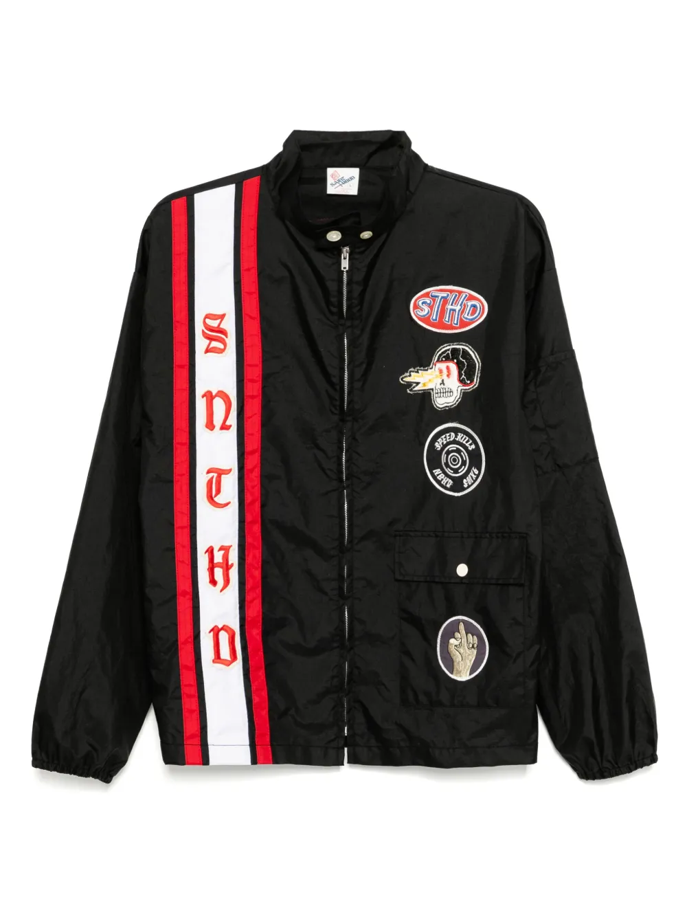 SAINT MXXXXXX chamarra con distintivos y cierre | negro | Image 1