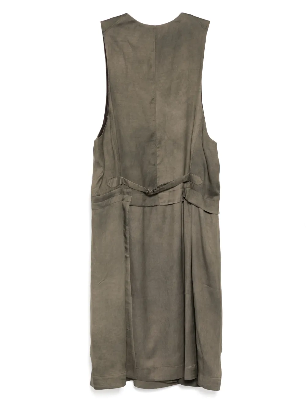 Ziggy Chen Mouwloze jurk - Beige