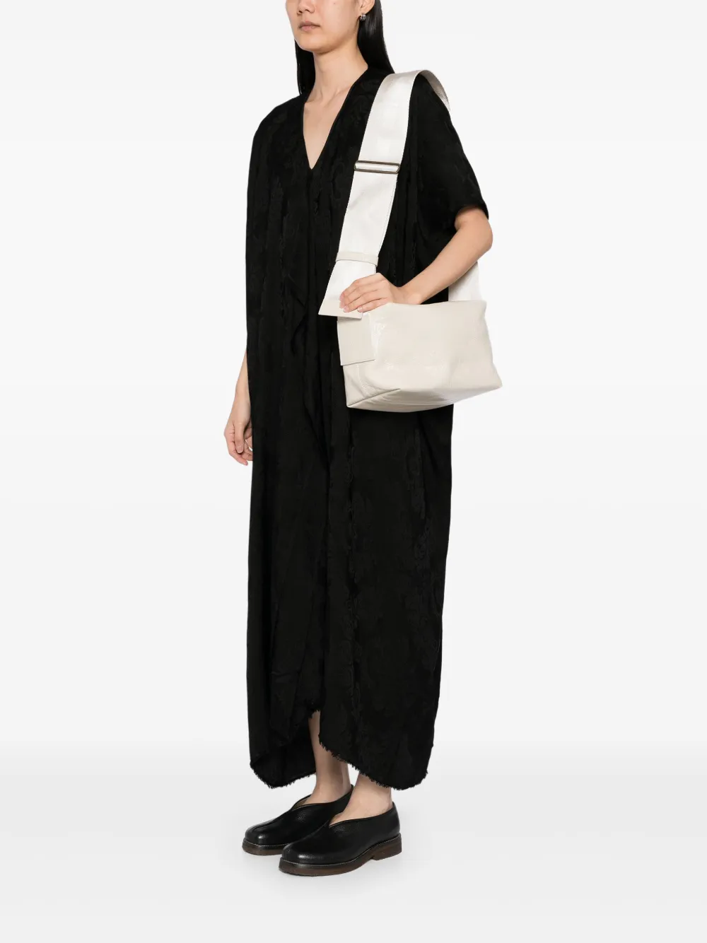 Uma Wang Leren schoudertas - Beige