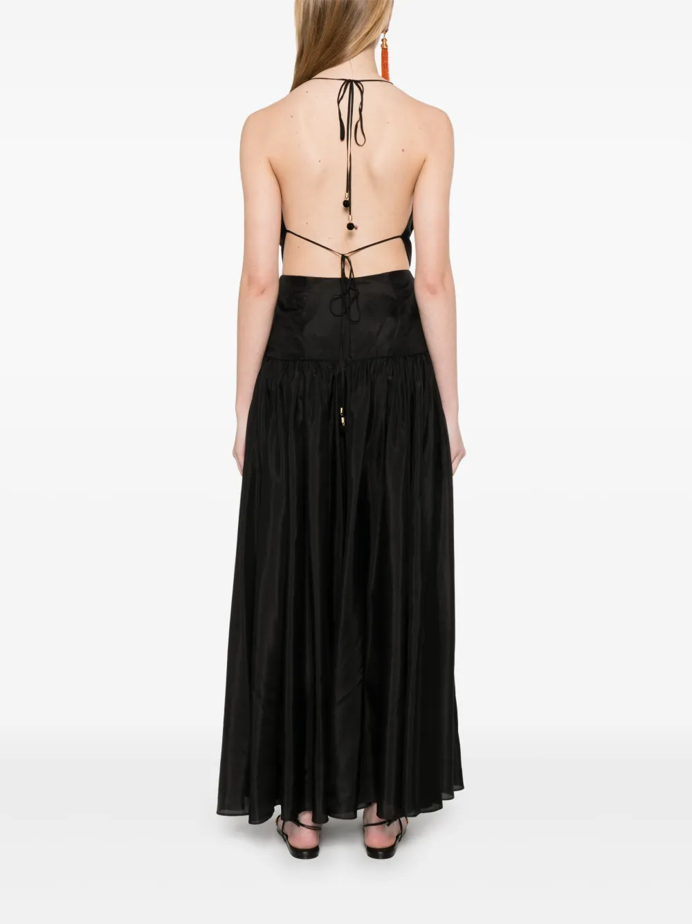 ZIMMERMANN Rhiannon midi-jurk Zwart