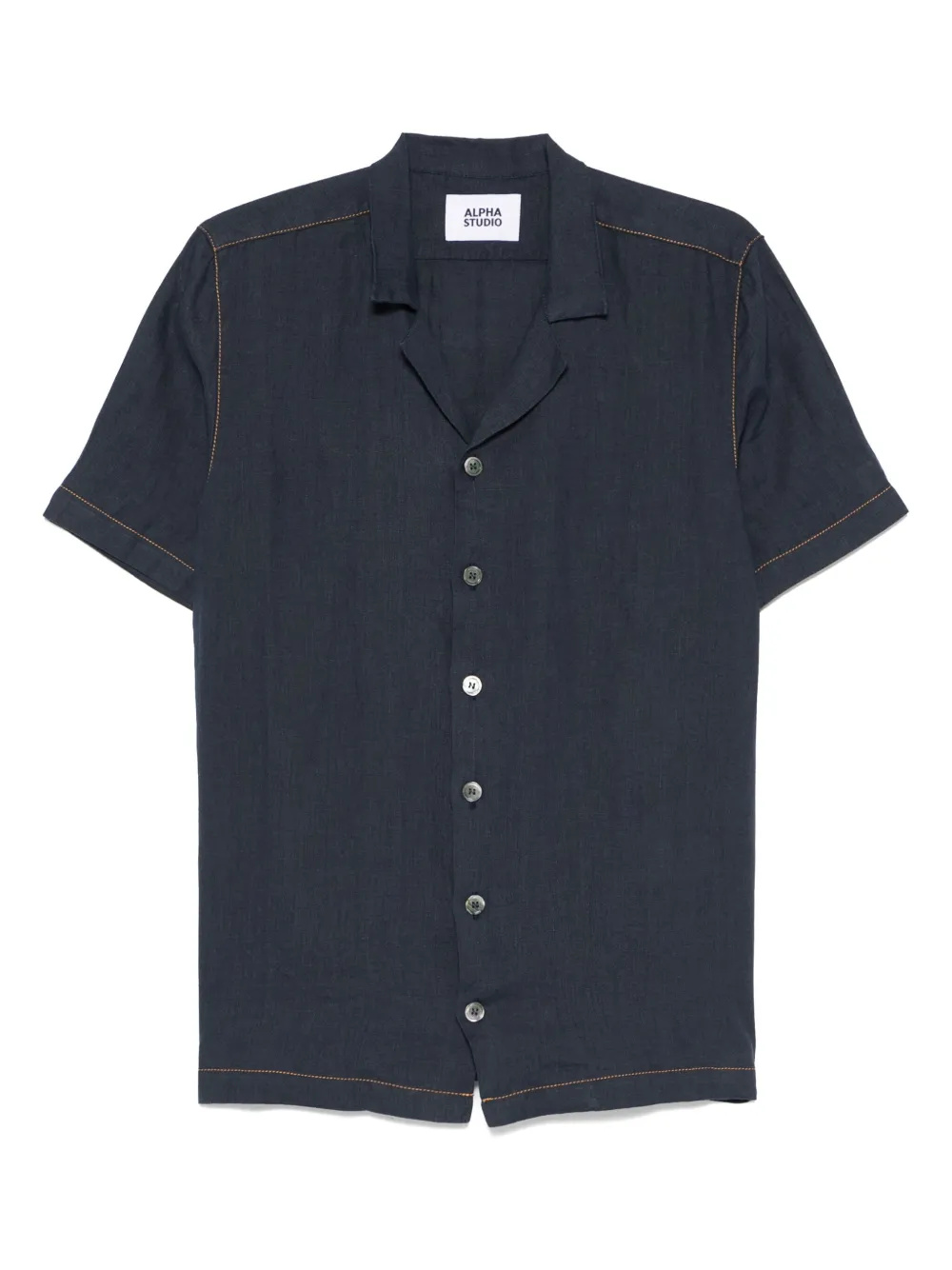 ALPHA STUDIO Camicia in lino | blu | Image 1