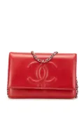 CHANEL Pre-Owned 2010-2011 CC Calfskin Wallet On Chain crossbody bag - Red