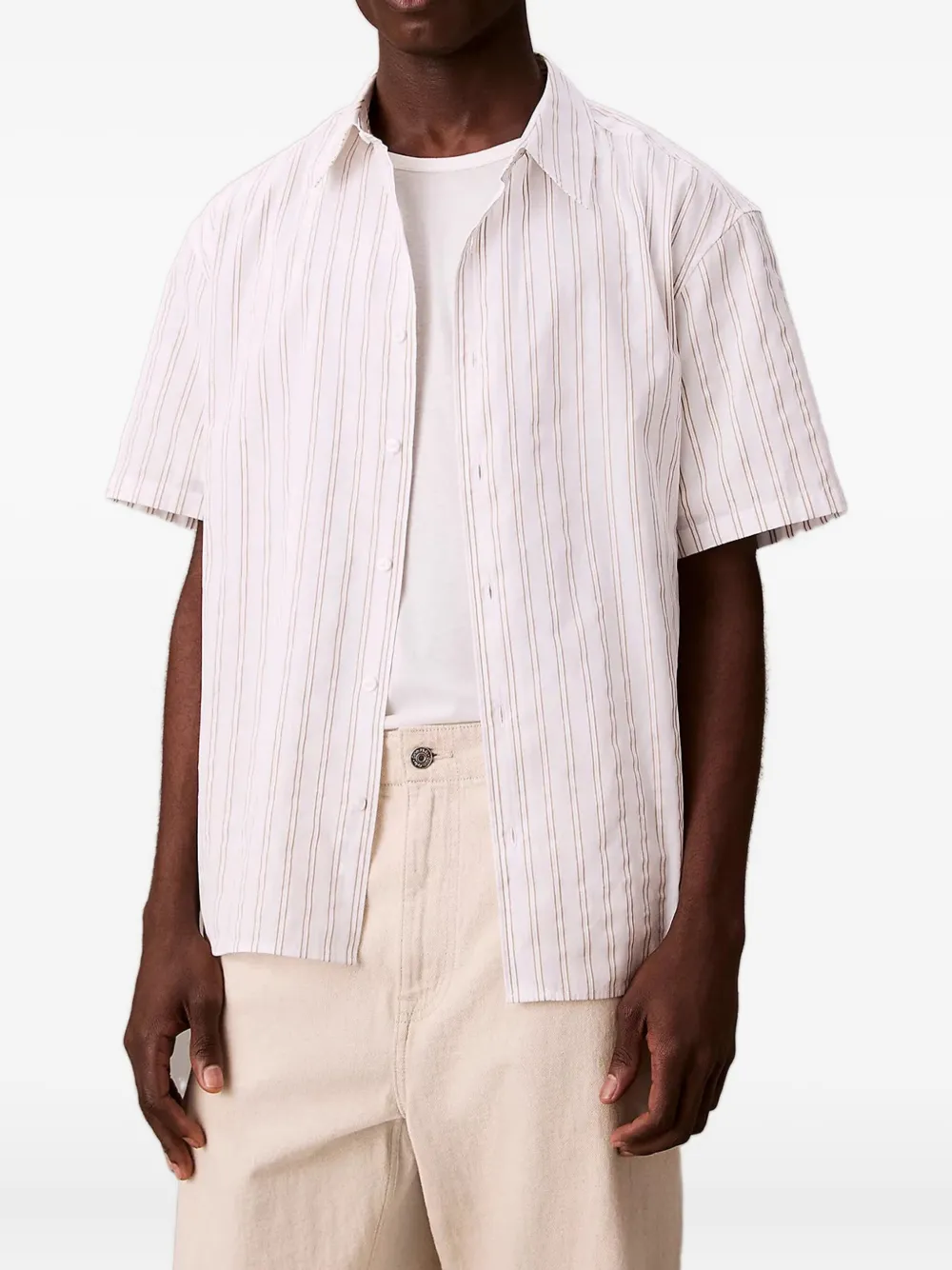 Calvin Klein Camisa com listra | Branco | Image 1