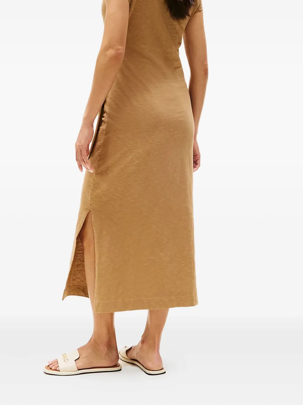 Tommy Hilfiger Katoenen midi-jurk Beige