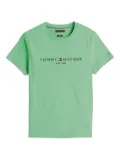 Tommy Hilfiger logo-embroidered cotton T-shirt - Green