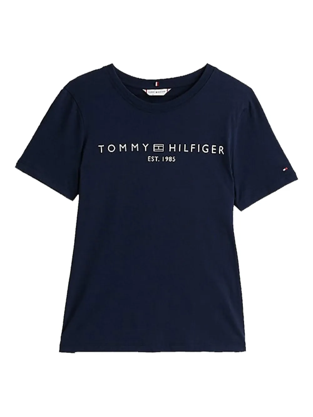 Tommy Hilfiger Logo Crew Neck T-shirt In Blue