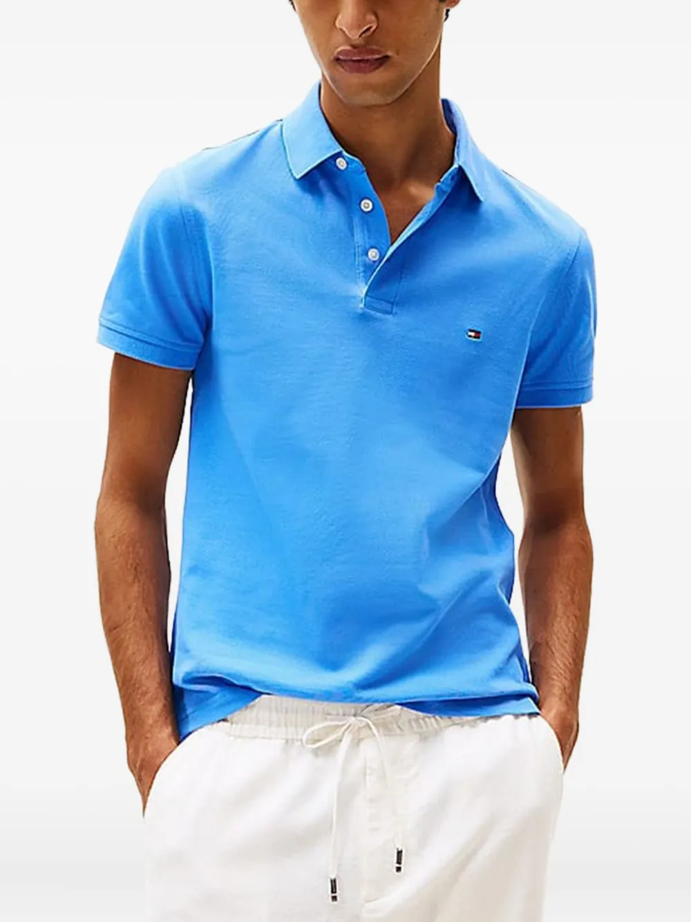 Tommy Hilfiger Jersey poloshirt Blauw