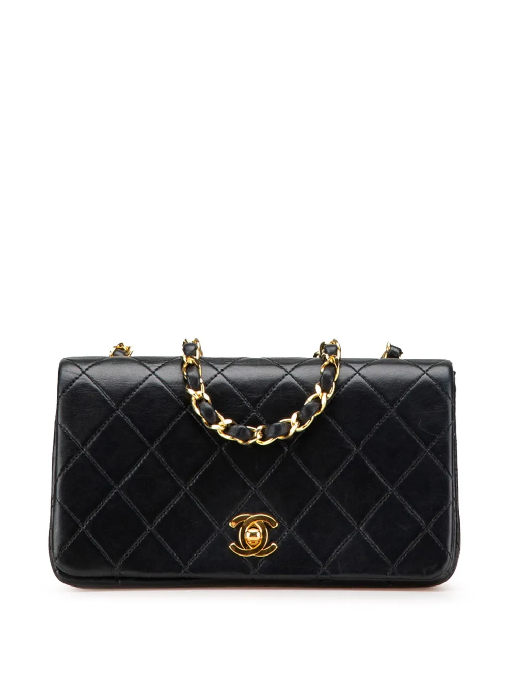 CHANEL Pre-Owned 1989-1991 Mini CC Quilted Lambskin Full Flap CHANEL Pre-Owned 1989-1991 Mini CC Quilted Lambskin Full Flap