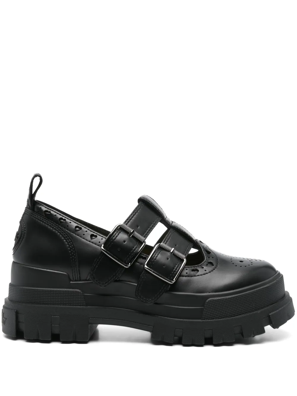 Buffalo Aspha Jane Heart brogues Black
