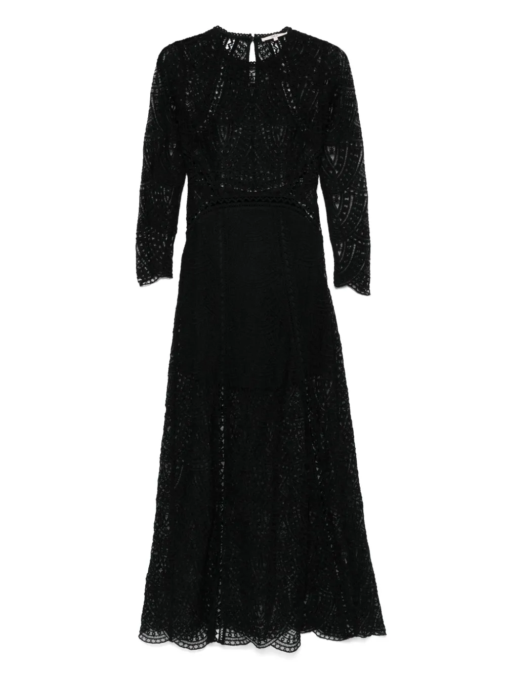 Ba&Sh vestido midi con encaje | negro | Image 1