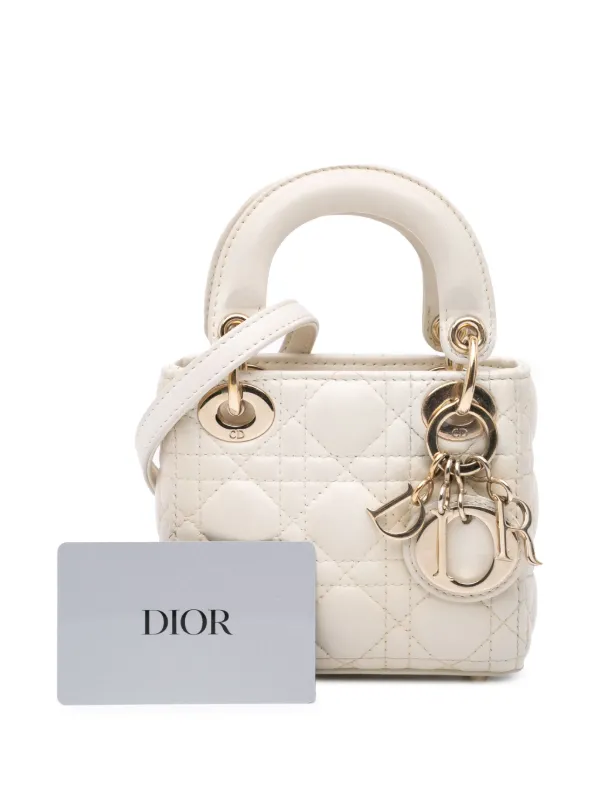 Christian Dior Pre-Owned 2021 マイクロ ラムスキン カナージュ