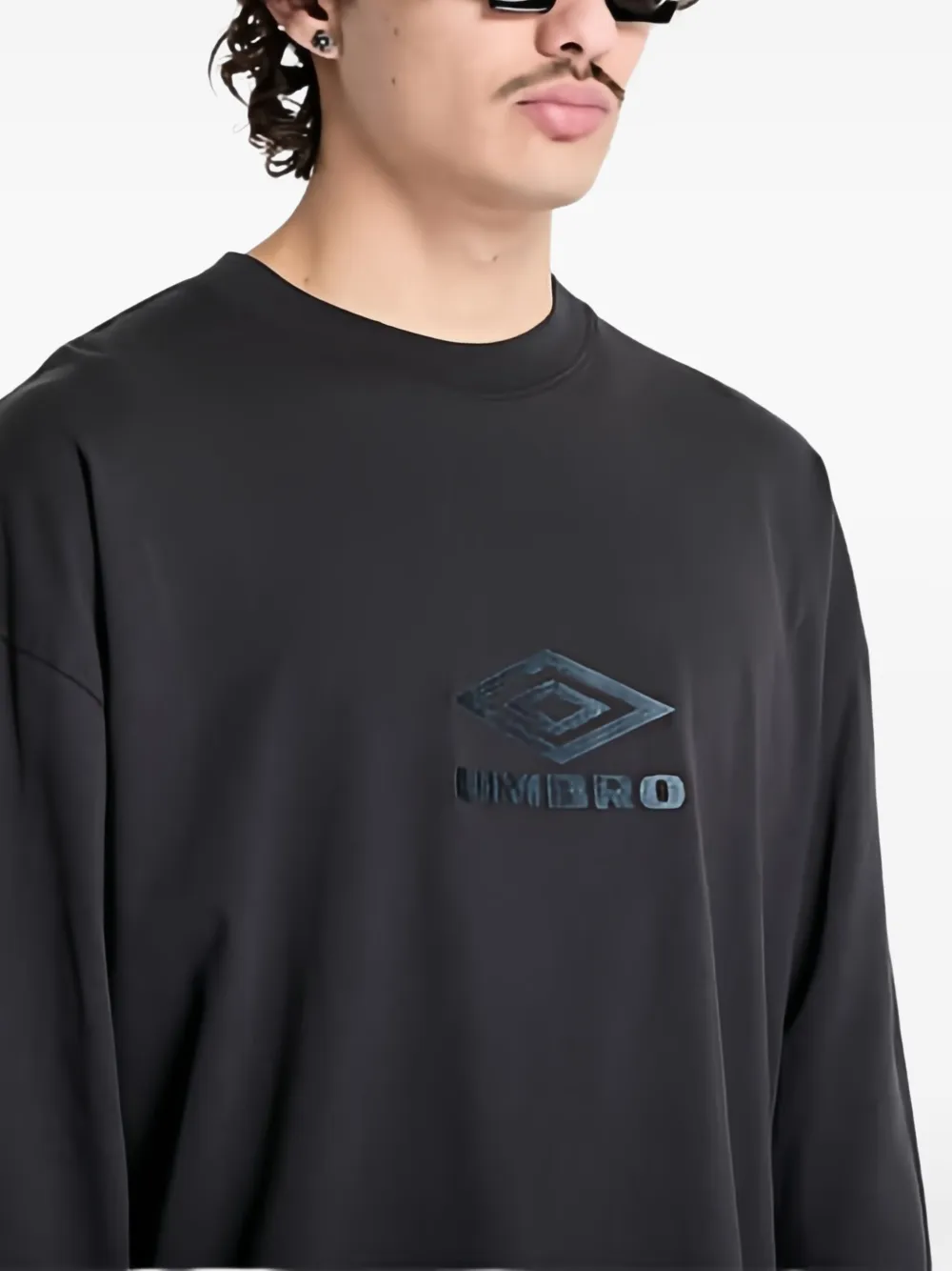 UMBRO T-shirt met logoprint Zwart