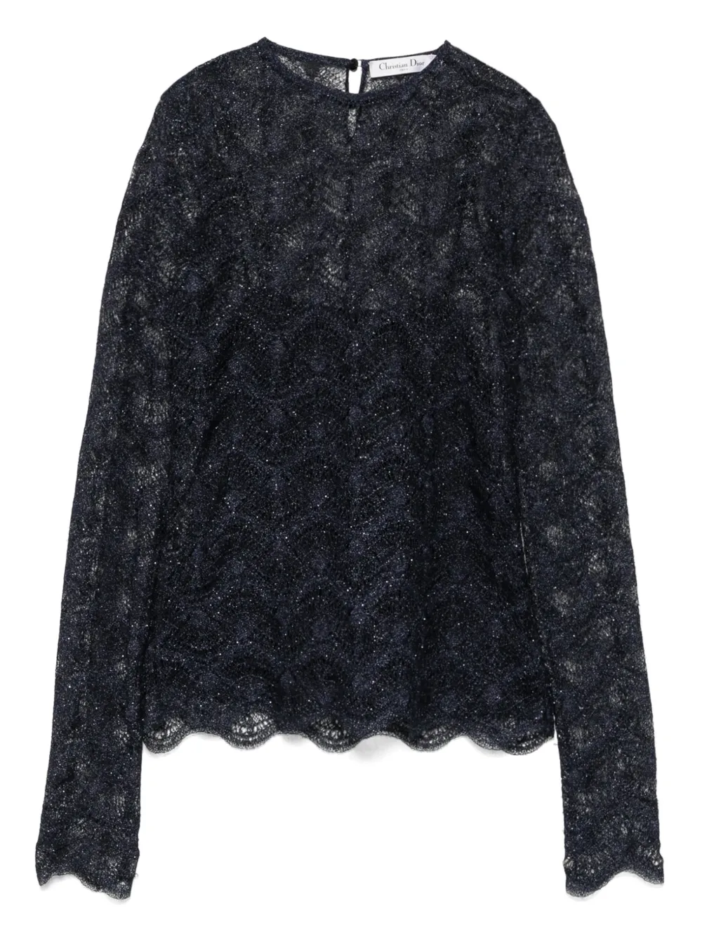 Christian Dior Pre-Owned blusa de encaje 2016 | azul | Image 1