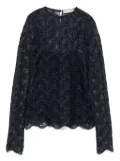 Christian Dior Pre-Owned 2016 lace blouse - Blue