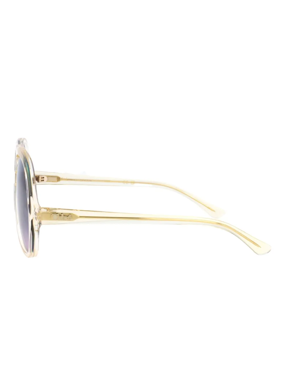 Chloé Eyewear Zonnebril met oversized montuur Wit