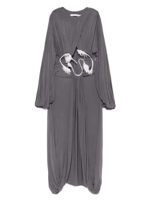 strapless open back dress Sculptured Pleated Rib Gown – Hills Dress Hire