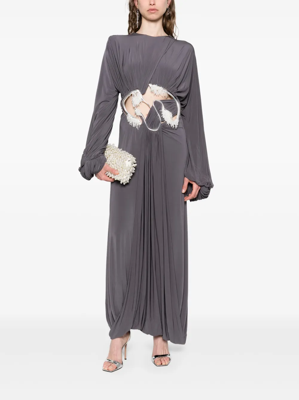 Christopher Esber Sculptured Torso maxi-jurk - Grijs