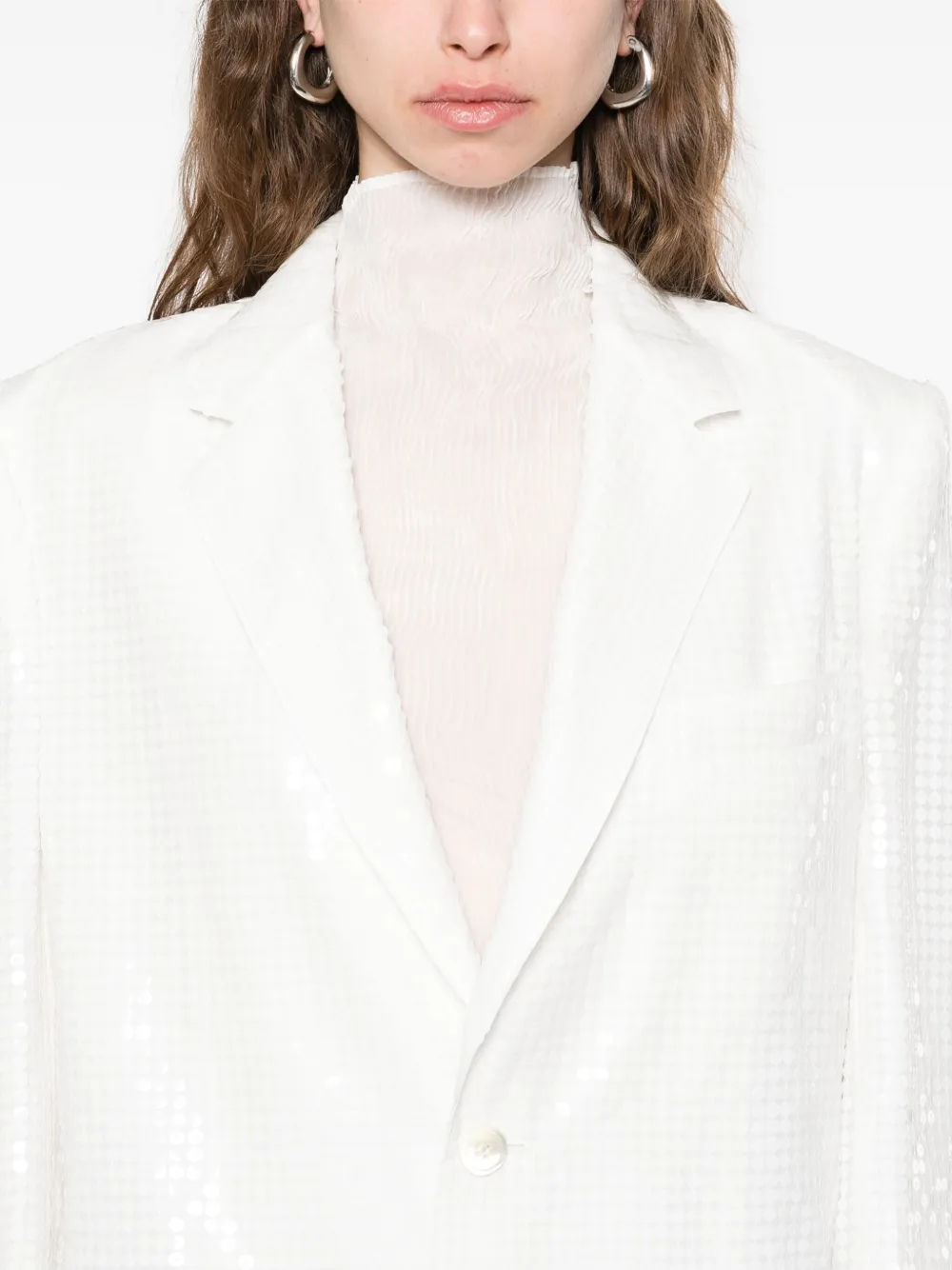 Junya Watanabe Blazer met pailletten Wit