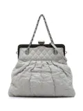 CHANEL Pre-Owned 2010-2011 Iridescent Quilted Calfskin Chic Frame satchel - Grey