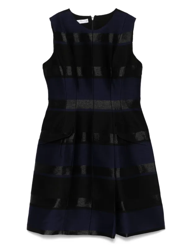Dior 2010s Striped Mini Dress - Blue