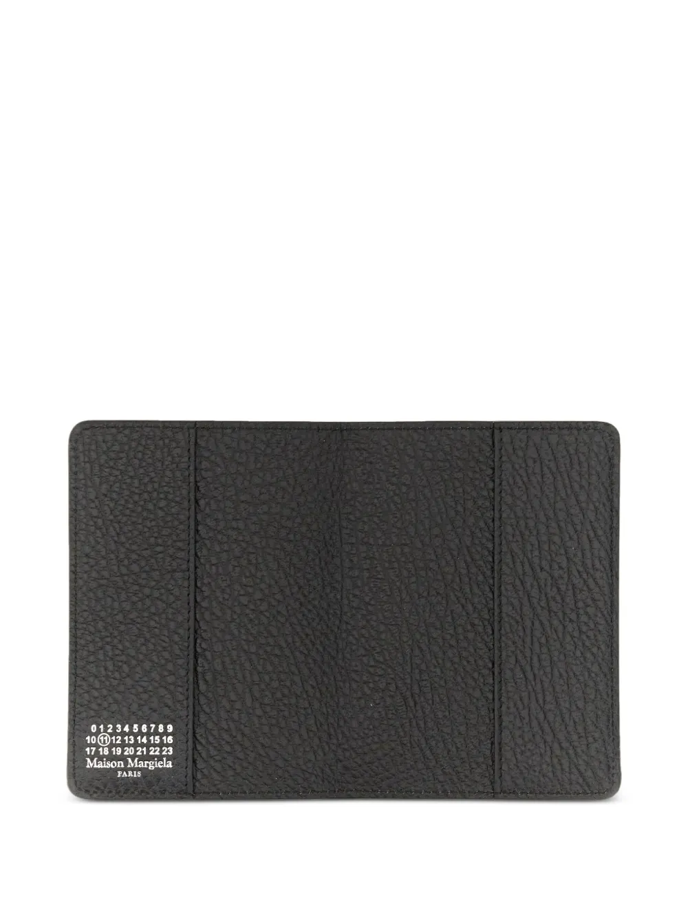 Maison Margiela Pasjeshouder van bewerkt leer Zwart