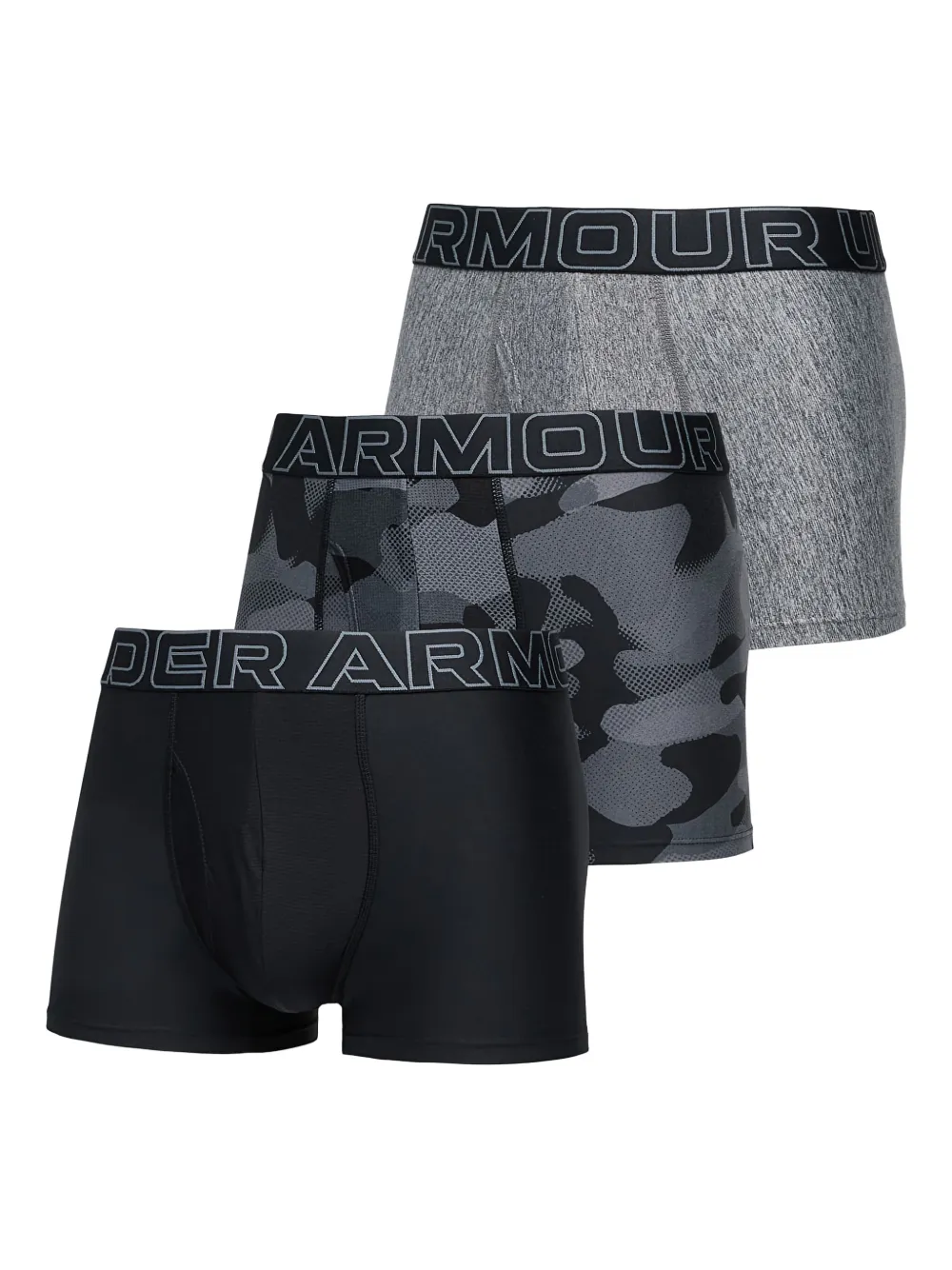 Under Armour Performance Tech printed boxers (set of three) | Black | Image 1