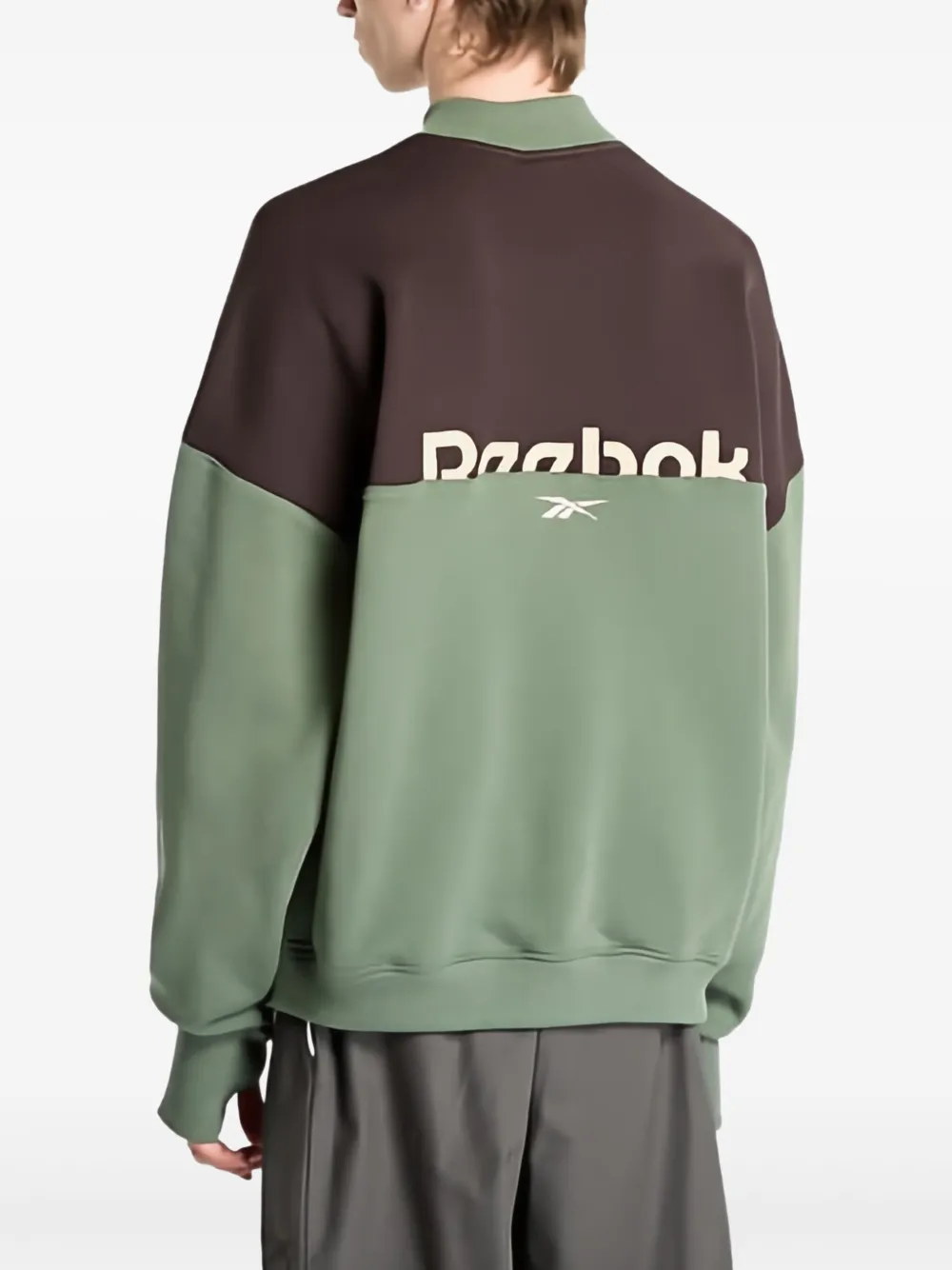 Reebok Badstof sweater met ronde hals Groen