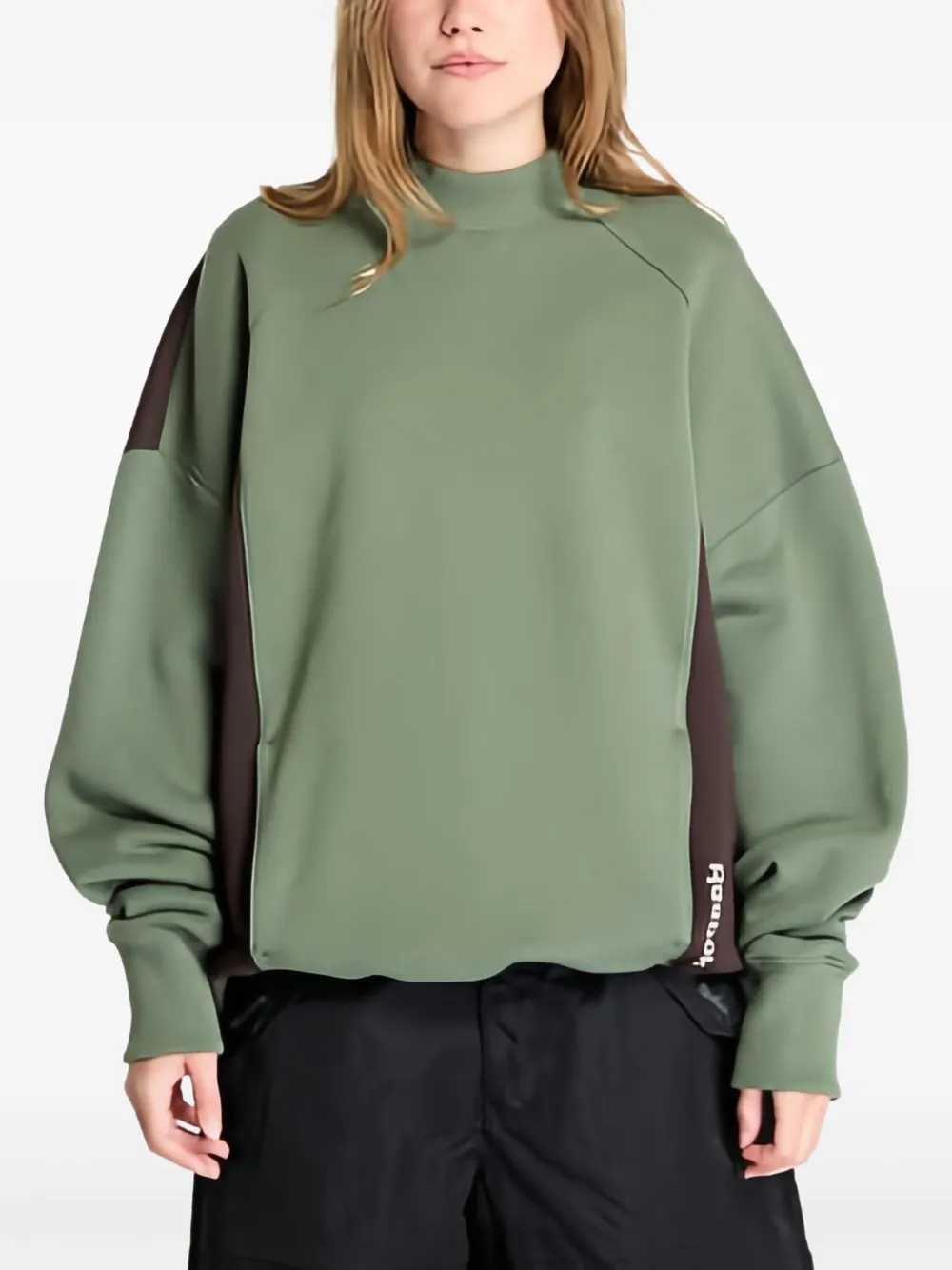 Reebok Badstof sweater met ronde hals Groen