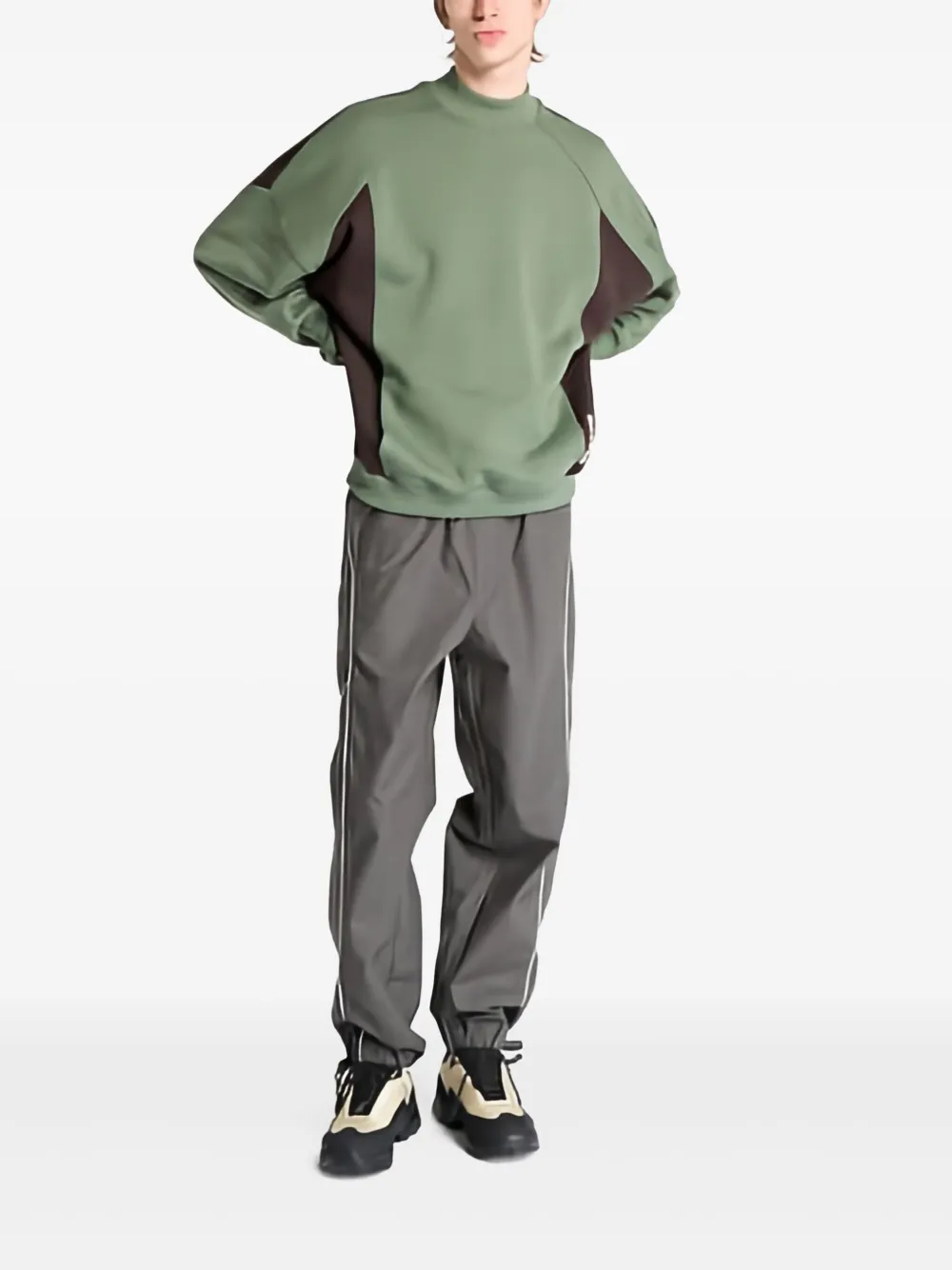 Reebok Badstof sweater met ronde hals Groen