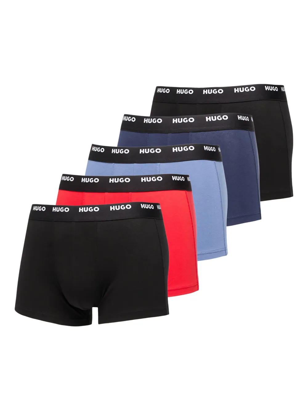 HUGO 5er-Set Boxershorts mit Logo-Bund - Schwarz