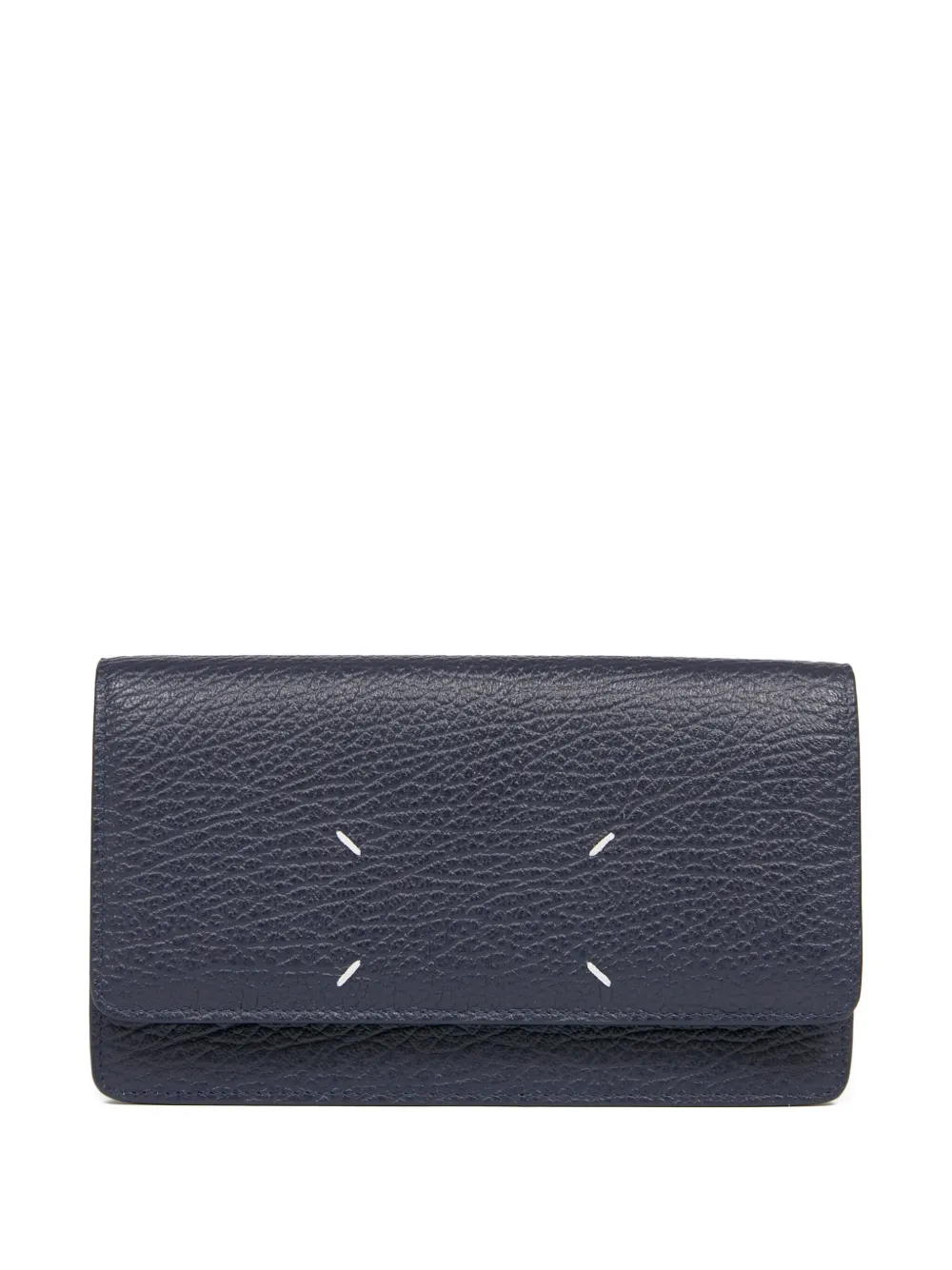 Maison Margiela Leren portemonnee met ketting Blauw